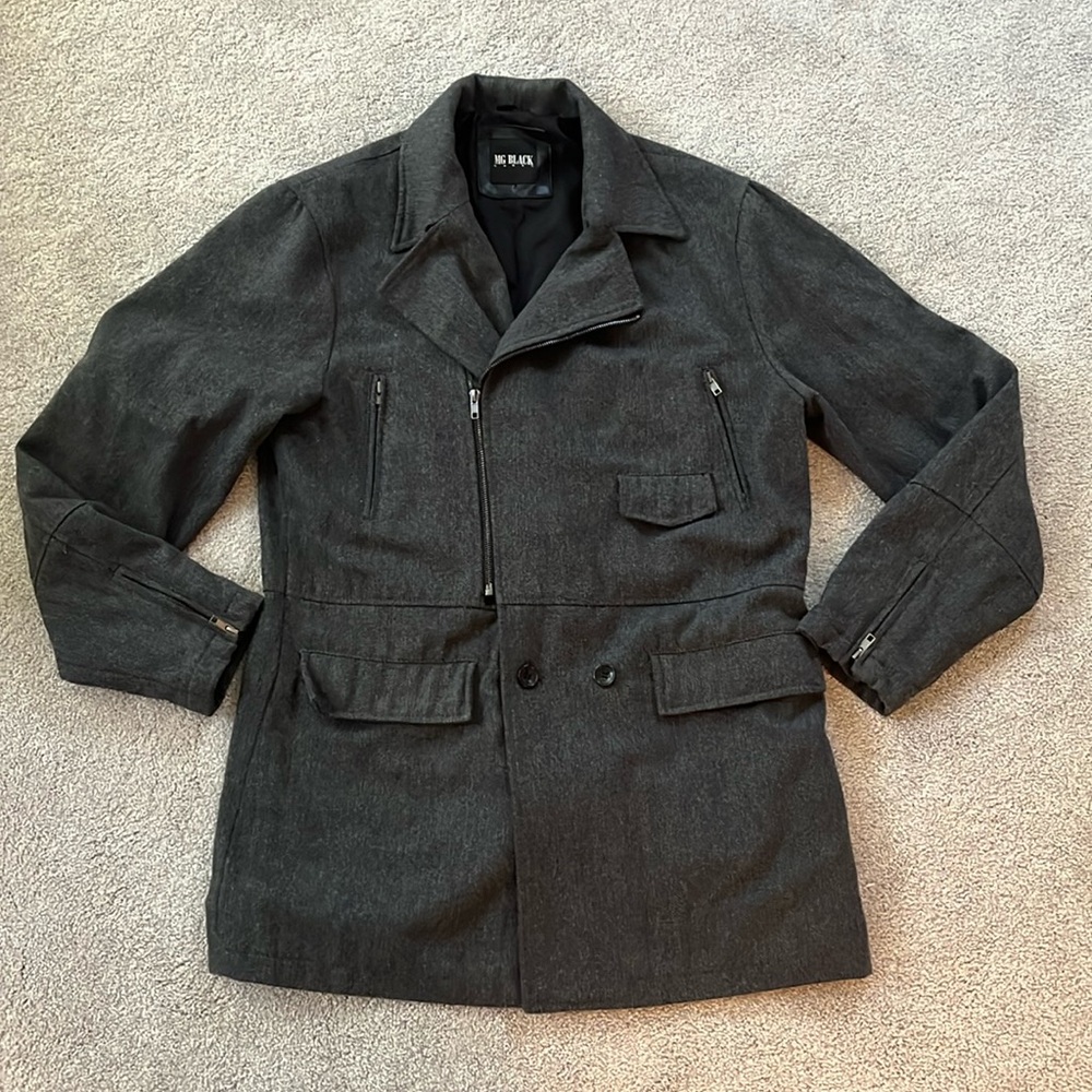 MG Black Label Men’s Asymmetrical Wool Blend Jacket
